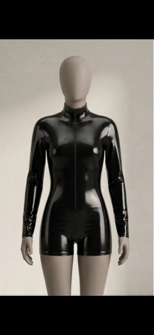 Midnight Gloss Zip Romper