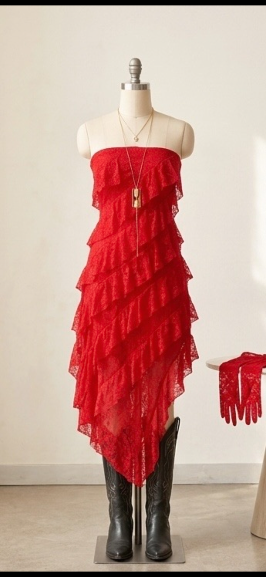 The Crimson Rhapsody Dress