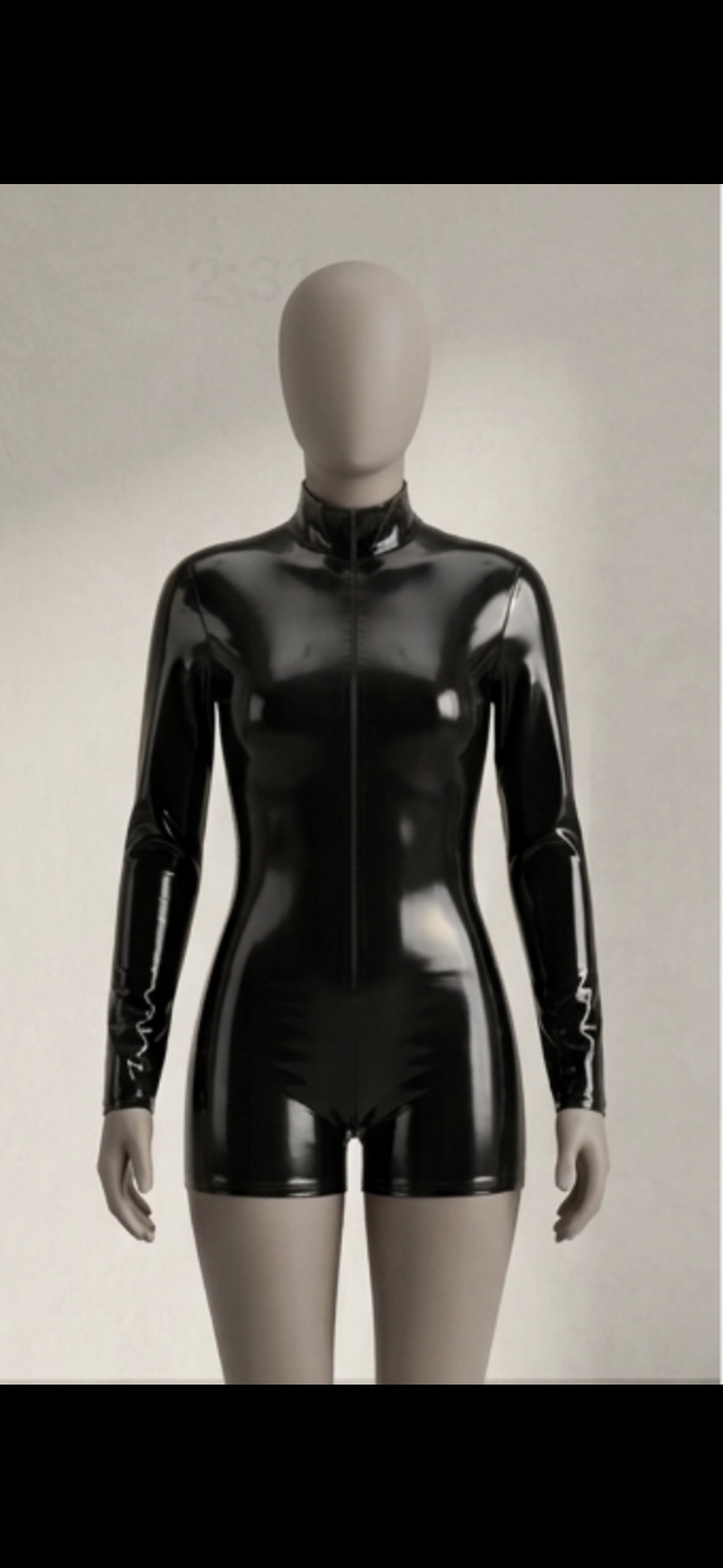 Midnight Gloss Zip Romper